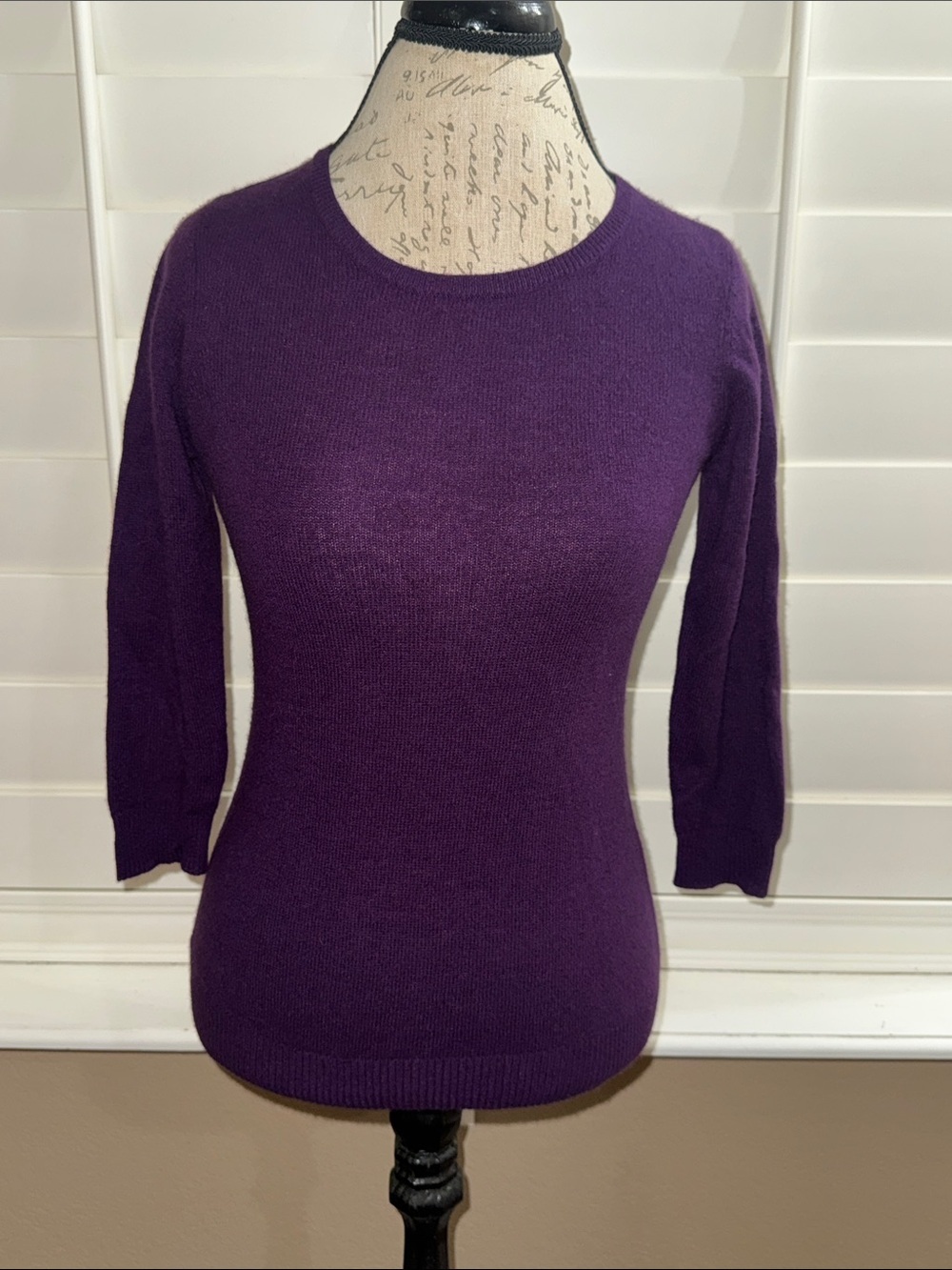 Ann Taylor Factory Cashmere Sweater Purple
